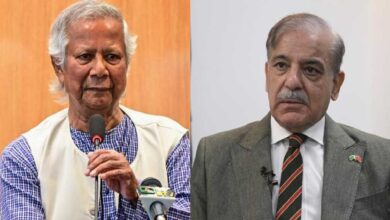 Dr. Yunus is sitting in a meeting with the Prime Minister of Pakistan