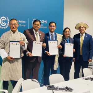 a group of carbon neutral countries including Bhutan, Madagascar, Panama, and Suriname have launched the G-ZERO forum at the COP29 summit in Baku on Tuesday.