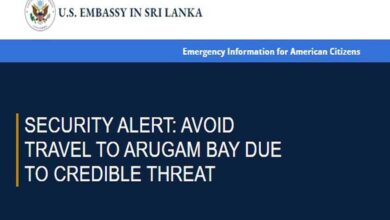 Sri Lanka requests U.S. to remove security alert on Arugam Bay