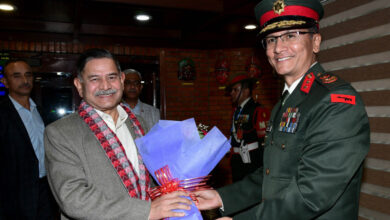 Indian Army Chief General Dwivedi arrives in Kathmandu