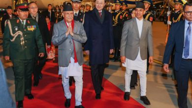 Prime Minister Oli arrives in Beijing for four-day official visit