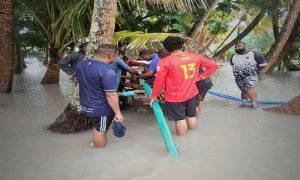 Seven islands in the Maldives recorded significant damage amid bad weather
