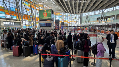 Indian students reach an airport to board a flight from Armenia to New Delhi, under Operation Sindhu facilitated by the Government of India in view of the Israel-Iran conflict. (Randhir Jaiswal - X)