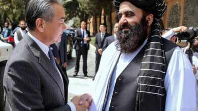 Pakistan’s Foreign Minister Ishaq Dar and Chinese Foreign Minister Wang Yi were received by Taliban officials on arrival in the Afghan capital, according to separate statements issued by Islamabad and Beijing. (FILE/AFP)
