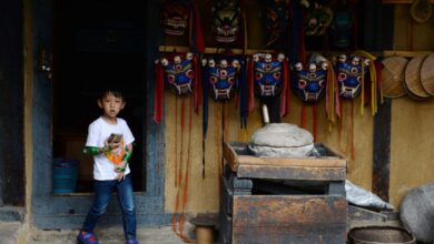 In this photo taken on August 25, 2018, a young tourist looks on at the Simply Bhutan museum in Thimphu. PHOTO: AFP