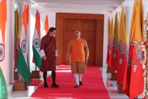 Bhutan King Jigme Khesar Namgyel Wangchuck and Indian Prime Minister Narendra Modi. Photo credit: Contributed