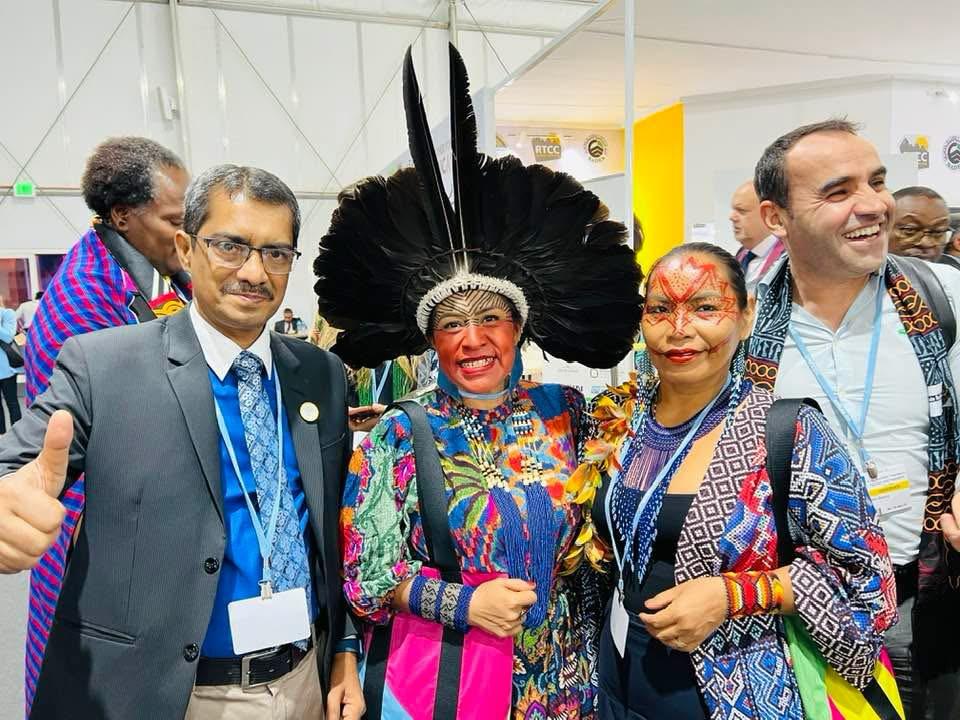 Author Asaduzzaman Samrat with other participants at COP-27 in Sharm El Sheikh, Egypt