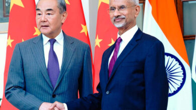 Chinese Foreign Minister Wang Yi (left) and Indian External Affairs Minister S Jaishankar. Photo: Courtesy of S Jaishankar/X