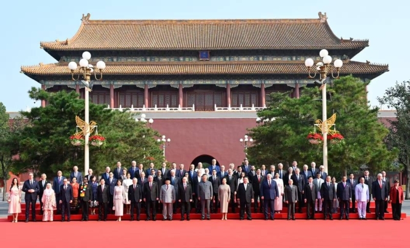 Prime Minister KP Sharma Oli attended a special military parade here today organised to commemorate the 80th Anniversary of Victory of the Chinese People's War of Resistance