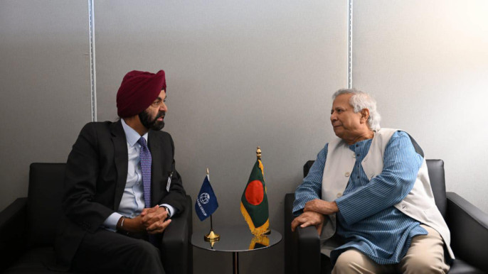 World Bank President Ajay Banga met Chief Adviser Professor Muhammad Yunus on the sidelines of the United Nations General Assembly (UNGA) at UN Headquarters in New York on Tuesday, 23 September 2025. Photo: Chief Adviser GOB/Facebook