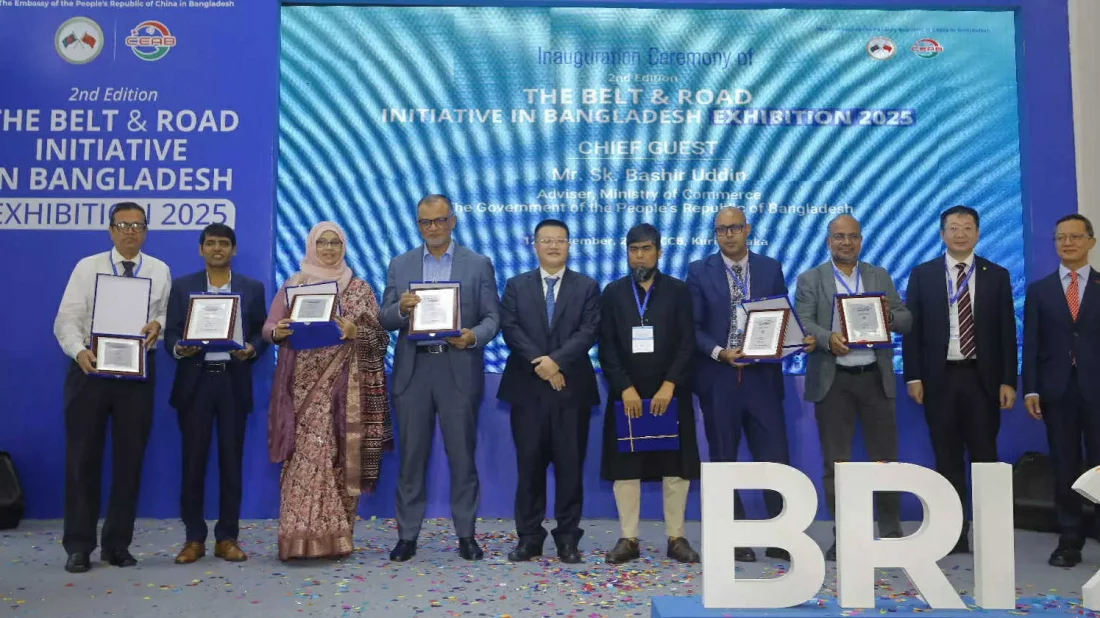 Belt and Road Initiative (BRI) cooperation exhibition between Bangladesh and China at ICCB on Friday, September 12, 2025. Photo: UNB