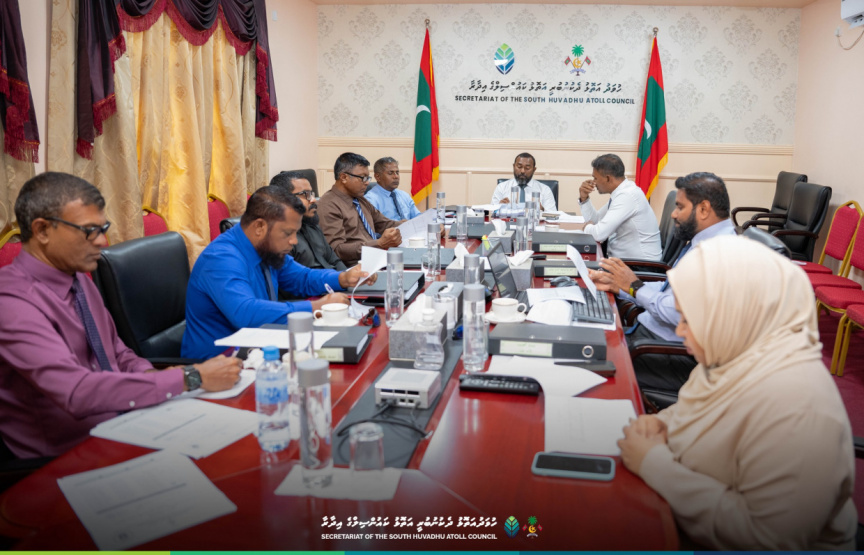 From an official meeting of the Gaafu Dhaalu Atoll Council. (Photo/South Huvadhu Atoll Council)