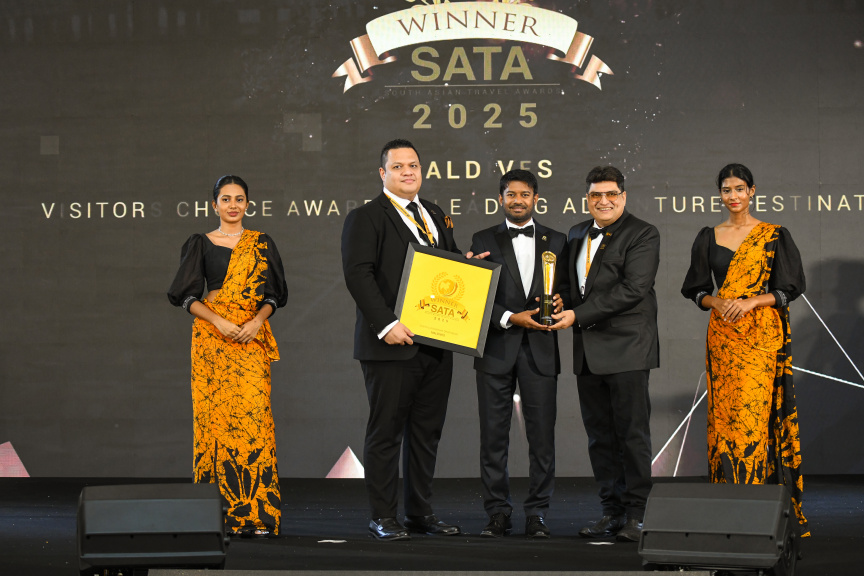 Maldives crowned the ‘Leading Adventure Destination’ at the South Asian Travel Awards (SATA) 2025. (Photo/SATA)