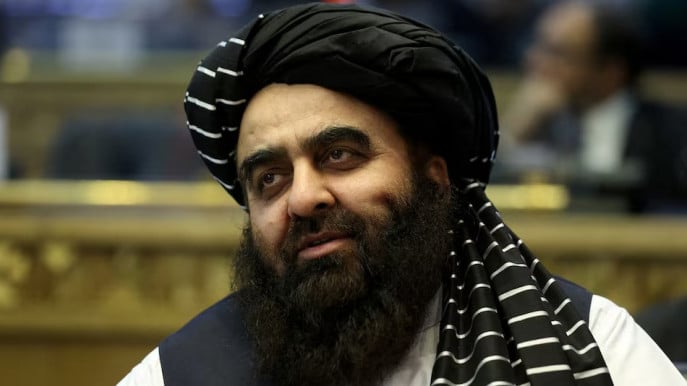 Afghanistan's Taliban Foreign Minister Amir Khan Muttaqi attends the Tehran International Conference on Palestine in Tehran, Iran, December 23, 2023. Photo: Majid Asgaripour/WANA (West Asia News Agency) via REUTERS/File Photo